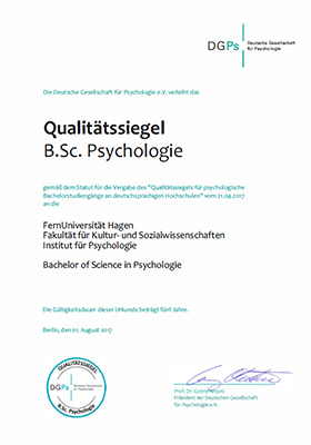 Akkreditierung Und Qualitatssiegel B Sc Psychologie