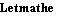 Textfeld: Letmathe