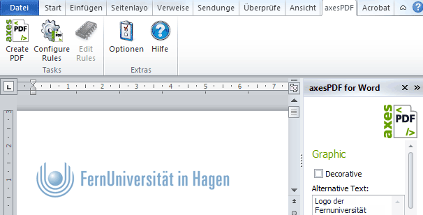 AxesPDF Reiter in Word