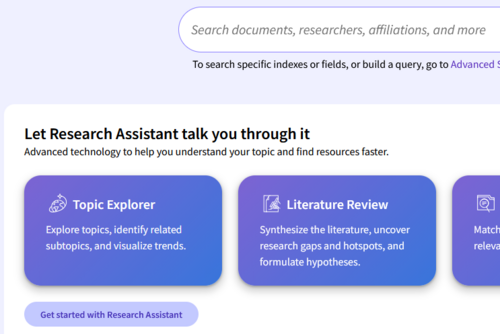 Screenshot Startseite Web of Science