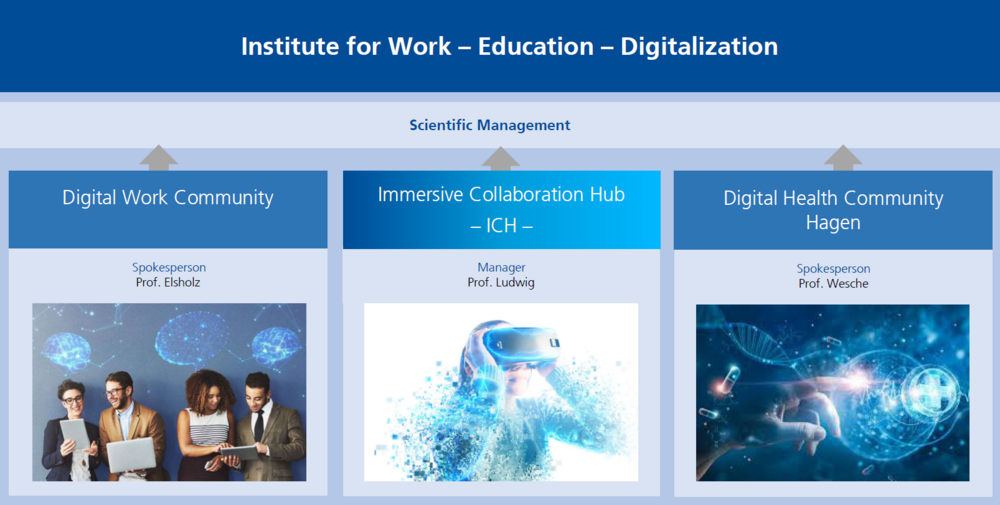 Diagram of the organizational structure of the research institute