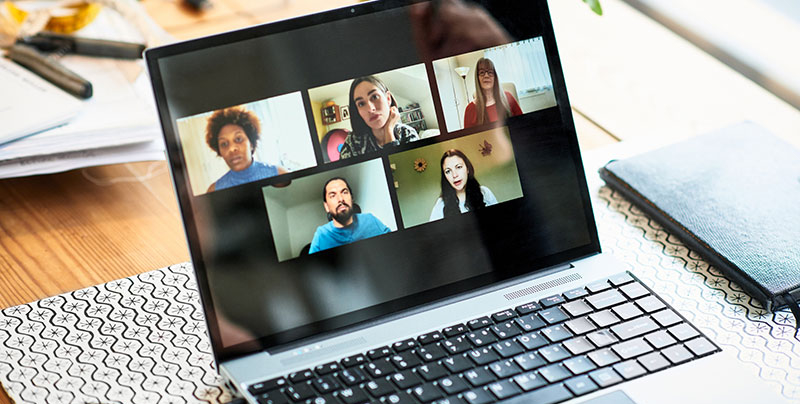 Laptop with video conference