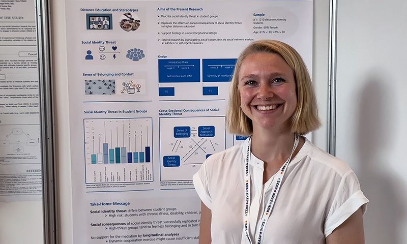 Nathalie Bick at the poster session