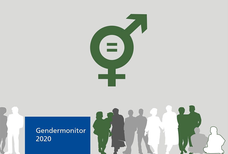 Silhouette von Menschen, Titel Gendermonitor