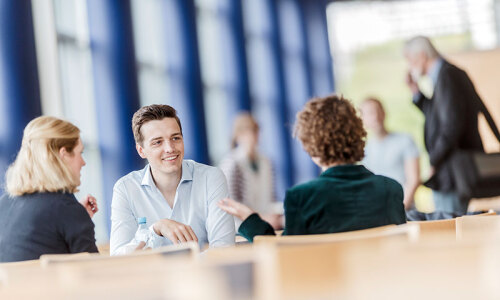 Young people talking