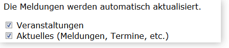 Eingabemaske zu Aktuelles Eingabemaske zu Aktuelles