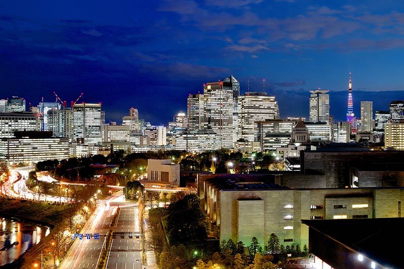 A city at night