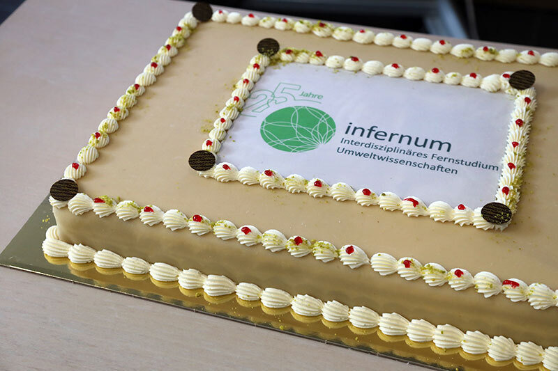 Eine viereckige Sahnertorte