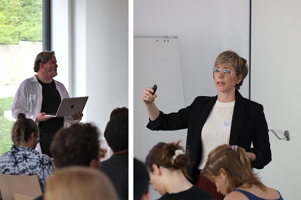 Prof. Lenz und Prof. Peters im Seminarraum