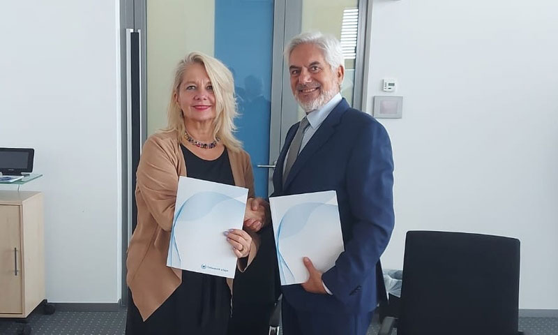 FernUni-Rektorin Prof. Ada Pellert und Prof. Petros Pashiardis, Rektor der Open University of Cyprus