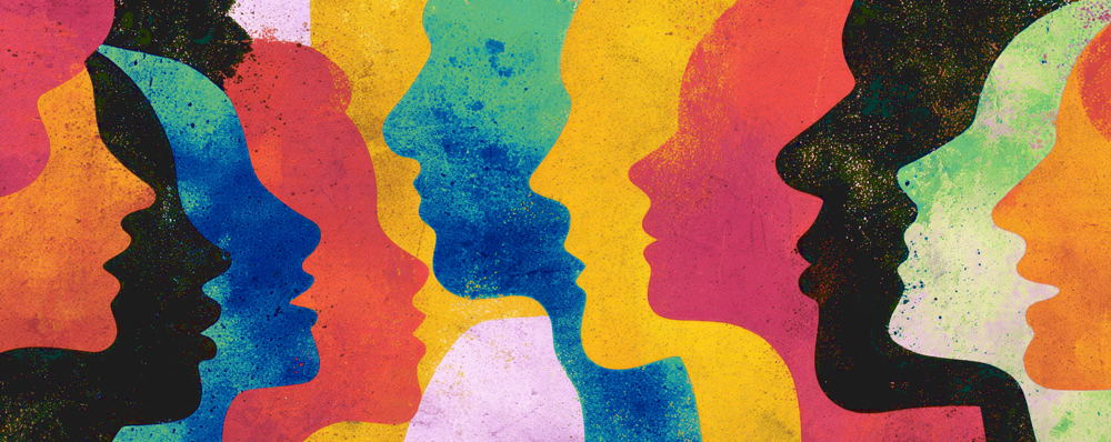 Gesichter Grafik zugeschnitten