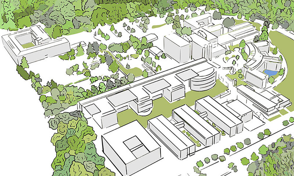 Skizze: Campus der FernUniversität in Hagen
