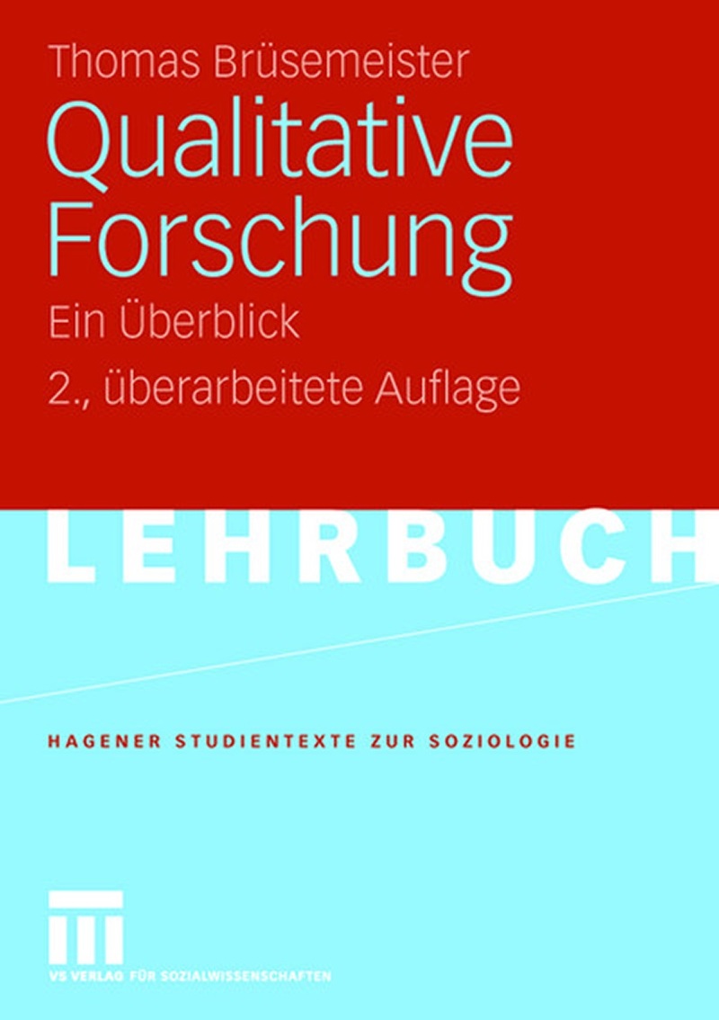 Buchcover mit dem Titel Qualitative Forschung von Thomas Brüsemeister, VS Springer 2008