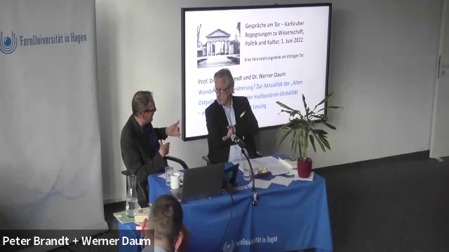 Prof. Dr. Peter Brandt und Dr. Werner Daum im Gespräch