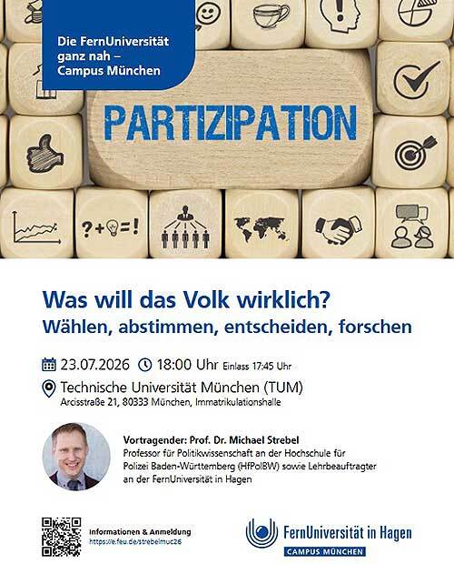 Plakat zur Veranstaltung „Was will das Volk wirklich? Wählen, abstimmen, entscheiden, forschen“