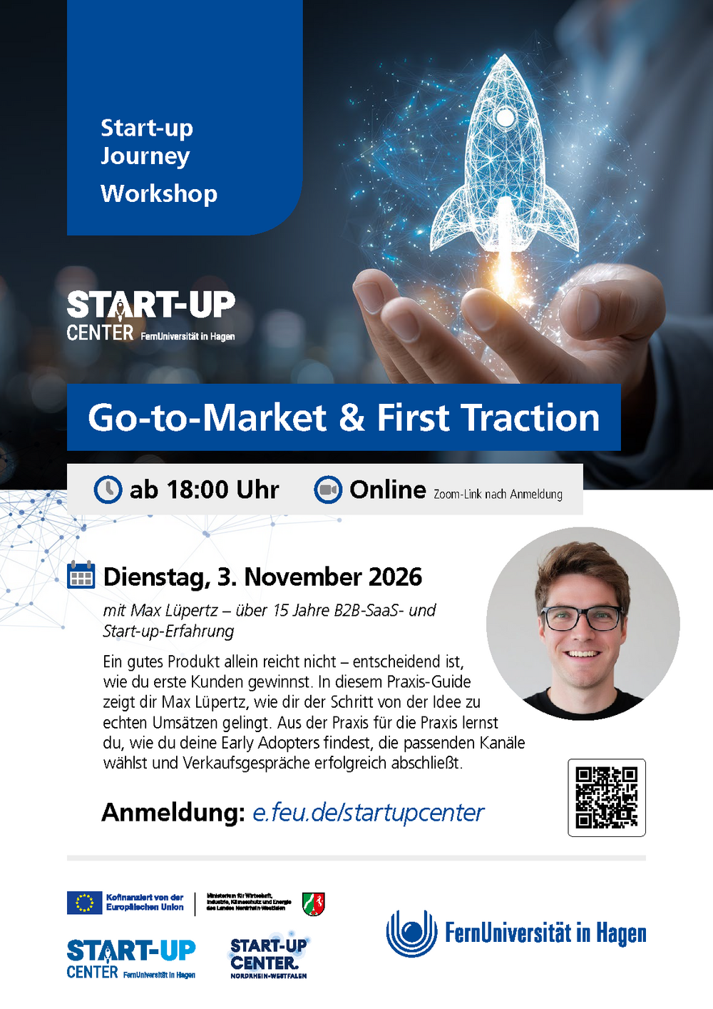Plakat Go-to-Market & First Traction Workshop