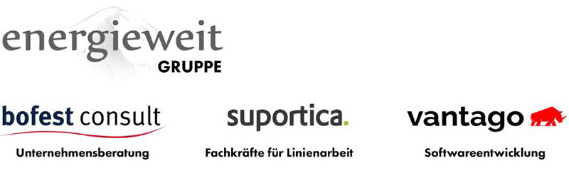 energieweit Gruppe: Unternehmenberatung - bofest consult, suportica - Fachkräfte für Linienarbeit und vantago - Softwareentwicklung