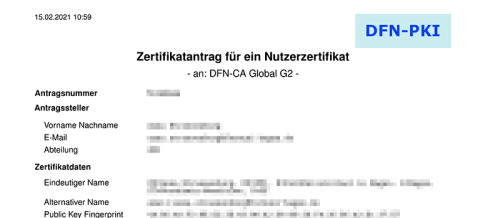 Nutzerzertifikat
