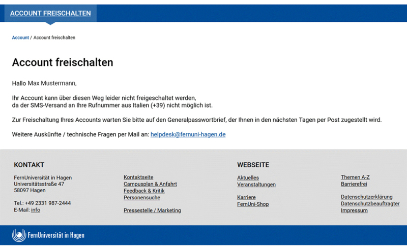 Account-ausland
