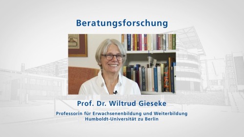 to: Video Beratungsforschung, Wiltrud Gieseke