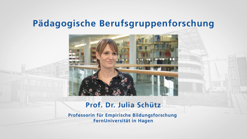 to: Video Pädagogische Berufsgruppenforschung, Julia Schütz