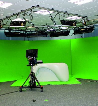 Foto des Videostudio mit Green Screen