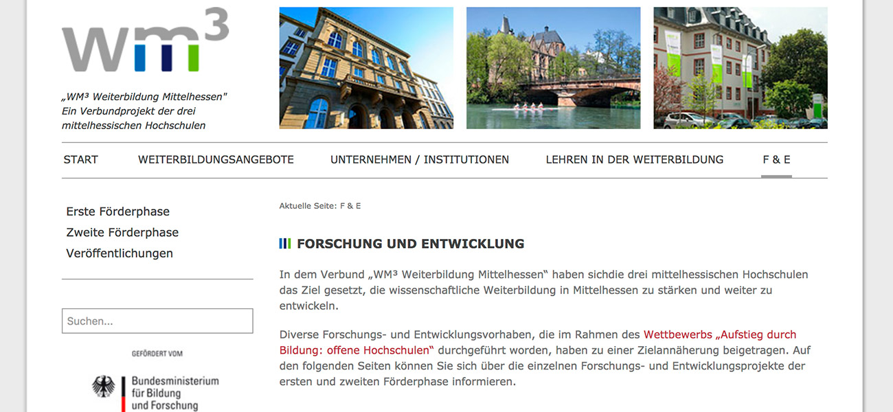 Screenshot Weiterbildung Mittelhessen