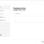 Screenshot Auswahl Fragetypen in Limesurvey