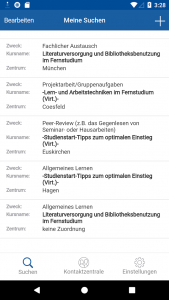 Lerngruppen App Screenshot Kursübersicht