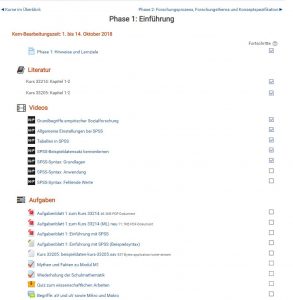 Screenshot Aktivitätsabschluss