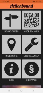 Screenshot Actionbound Startseite App