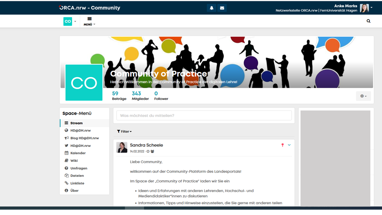 Community of Practice auf ORCA.nrw