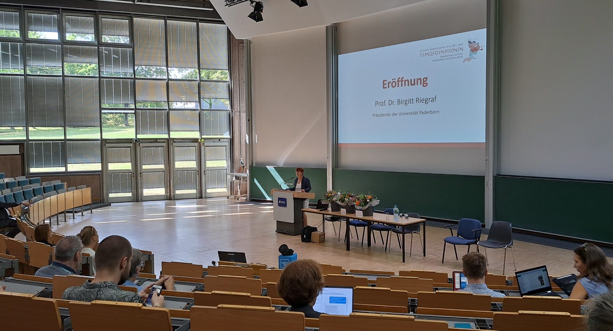 Audimax Uni Paderborn während der Eröffnung der DGHD-Tagung