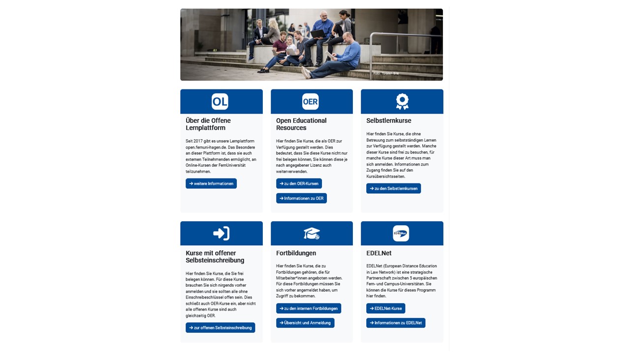 Screenshot offene Moodleplattform