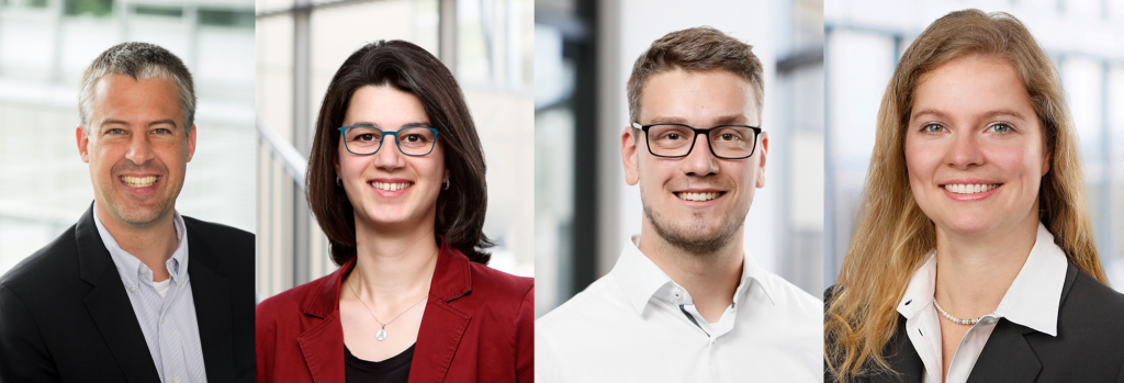 Projektteam: Prof. Dr. Stefan Smolnik, Dr. Alina Bockshecker, Jobin Strunk und Dr. Alina Bockshecker (v.l.n.r. Fotos Hardy Welsch)