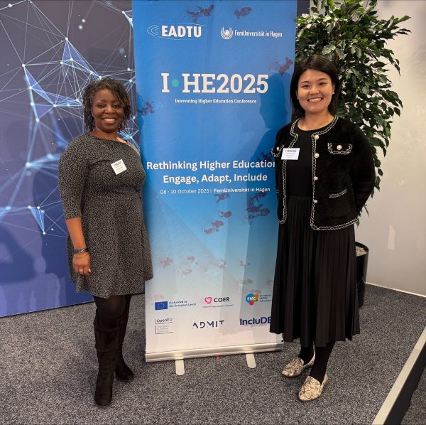 Dr Prue Goredema (studyFIT) and Cynthia Chung of Advance HE (UK) were thrilled to participate in the Innovating Higher Education conference [Image source: Dr Moritz Kohls]