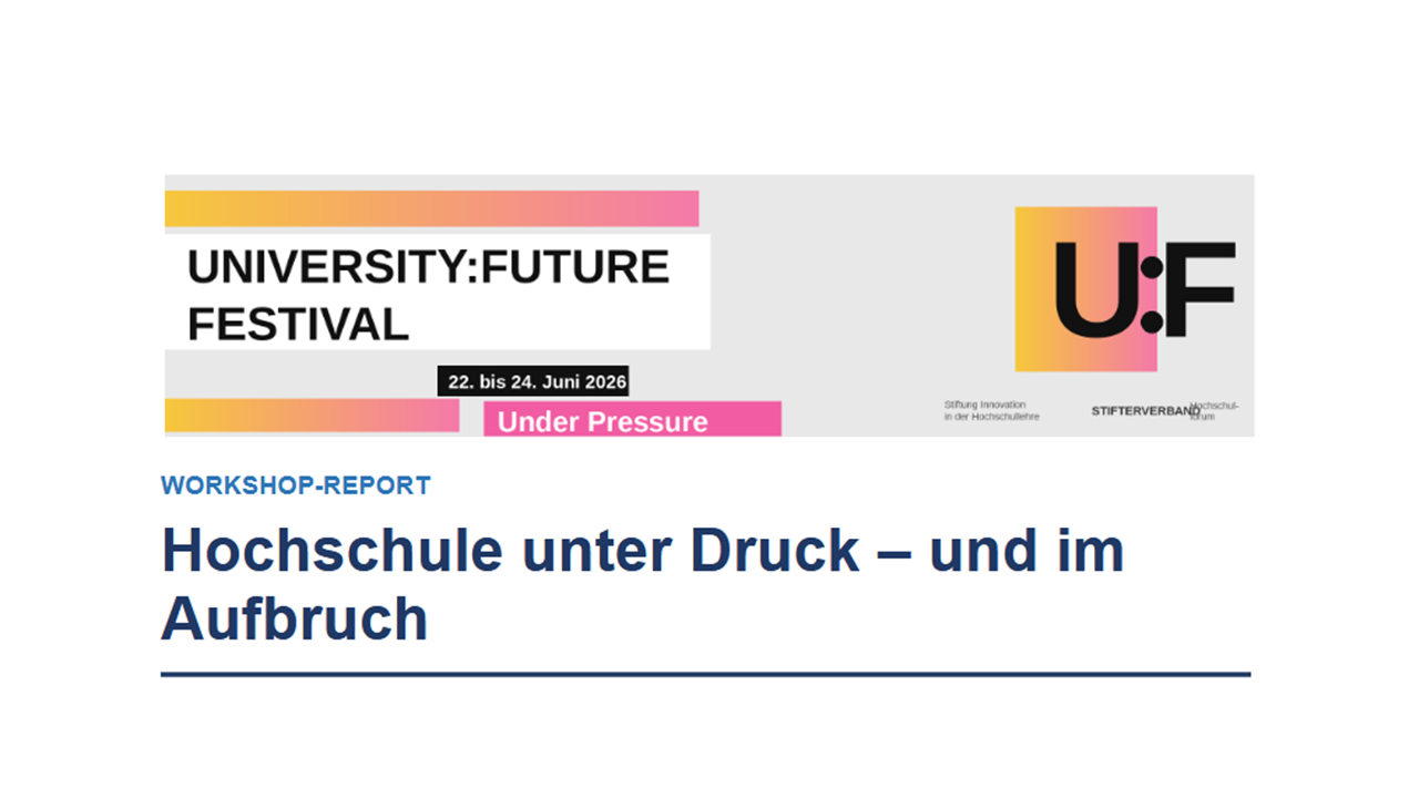 Screenshot Workshop Report: Hochschulen unter Druck und im Aufbruch